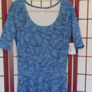 Blue LuLaRoe Dress with bird print